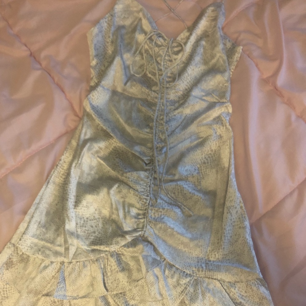 Princess Polly White Ruched Mini Dress - Picture 3 of 4